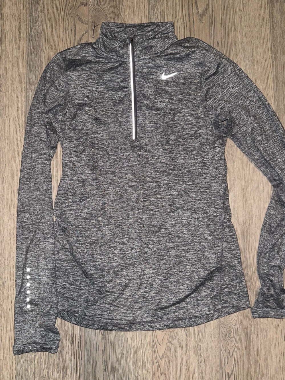 Nike Women’s Black Heather Quarter-Zip Performance Pullover